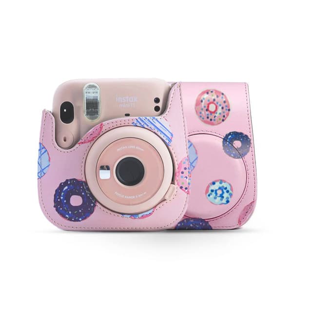 O Ozone Protection Case Bags for Fujifilm Instax Mini 12 11 9 8 8+Case PU Leather Instant Camera Cover with Adjustable Strap [ Designed Cover for Fujifilm Instax Mini 12 11 Instant Camera Bag ]- Rings