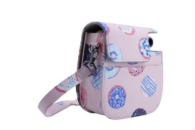 O Ozone Protection Case Bags for Fujifilm Instax Mini 12 11 9 8 8+Case PU Leather Instant Camera Cover with Adjustable Strap [ Designed Cover for Fujifilm Instax Mini 12 11 Instant Camera Bag ]- Rings