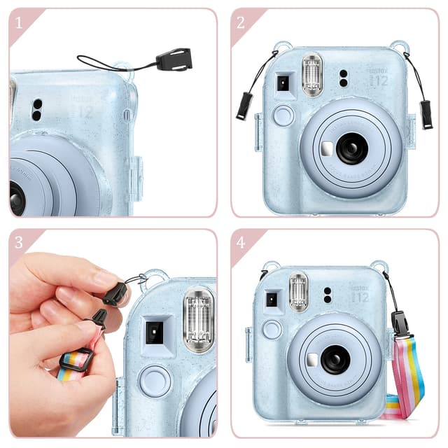 حافظة كاميرا صلبة فوجي فيلم انستاكس ميني 12 أزرق من او اوزون O Ozone Transparent Hard Camera Case for Fujifilm Instax Mini 12