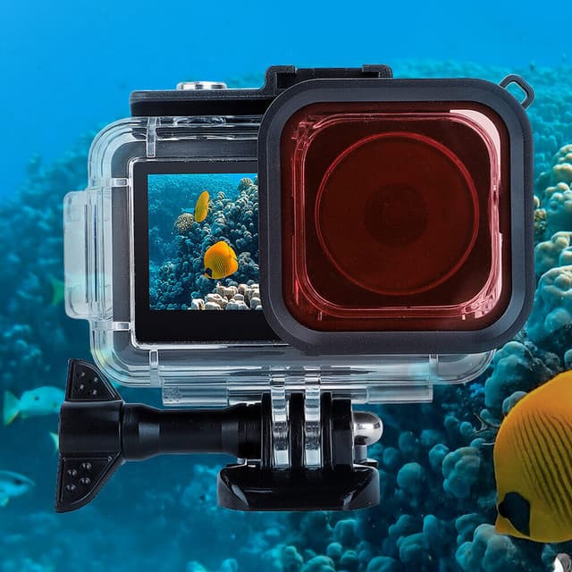 حافظة كاميرا دي جي اي اوزمو اكشن 3 لون أسود من او اوزون O Ozone Waterproof Housing Case Compatible with DJI Osmo Action 3 Camera