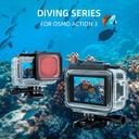 O Ozone Waterproof Housing Case Compatible with DJI Osmo Action 3 Camera Transparent Case with Bracket Accessories Protective Shell Cover [ Underwater Dive Case Camera Accessories] - Black - SW1hZ2U6MTc2MjY1Nw==