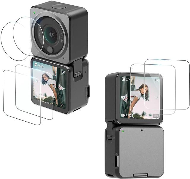 شاشة حماية مع واقي عدسة لكاميرا دي جي اي اكشن 2 زجاج عدد 2 او اوزون O Ozone Tempered Glass Screen Protector for DJI Action 2 Dual-Screen Combo + Lens Protector - SW1hZ2U6MTc2NDQ0Mw==