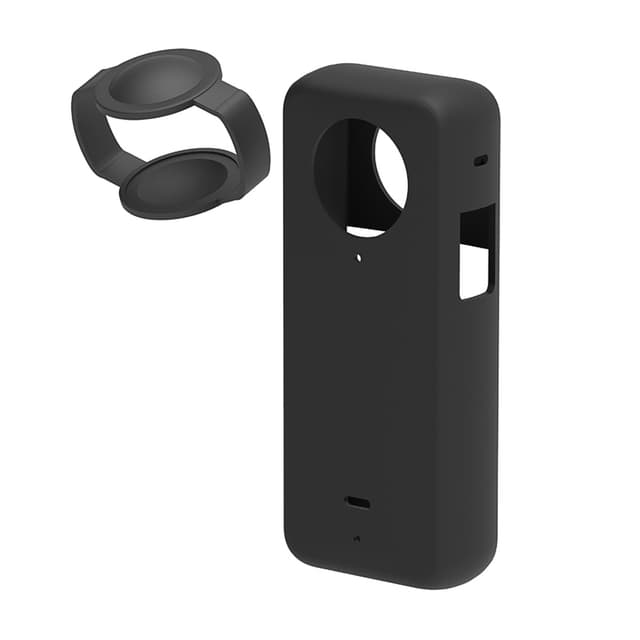 O Ozone Compatible Case for Insta360 One X3 | Silicone Carrying Case with Guards Lens Cover Cap | Anti-drop Protective Accessories Cover for Insta360 X3 Action Camera Accessories- Black