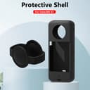 O Ozone Compatible Case for Insta360 One X3 | Silicone Carrying Case with Guards Lens Cover Cap | Anti-drop Protective Accessories Cover for Insta360 X3 Action Camera Accessories- Black