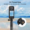 O Ozone Protective Frame Compatible with Insta360 One X3 | Two Cold Shoe Mounting Ports Bracket Accessories |PC Plastic Panoramic Action Camera Housing Cage for Insta360 X3 Camera Accessories- Black