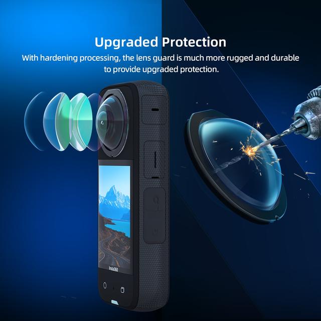 O Ozone Lens Guards Protector Compatible with Insta360 ONE X3 Anti-scratch HD Protective Sticky Shell Case Cover for Insta360 X3 Panoramic Cameras Lens Accessories - SW1hZ2U6MTc2MzMzNA==