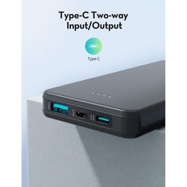 RAVPower RP-PB1215 PD Pioneer 10000mAh 15W 3-Ports Power Bank - Black