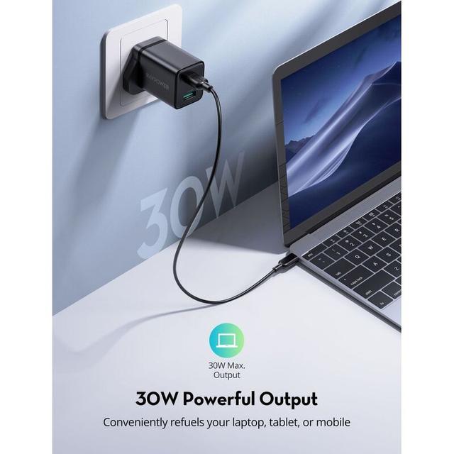 فيش جداري شاحن حائط منفذين راف باور 30 واط RAVPower RP-PC170 PD Wall Charger