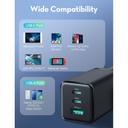 فيش جداري شاحن حائط 3 منافذ راف باور 65 واط RAVPower GaN 3-Port Wall Charger