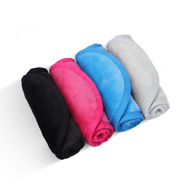 Wownect Makeup Remover Cloth, Soft Microfiber Reusable Facial Cleansing Towel [4 Per Pack] Machine Washable Cloth Suitable for All Skin Types - Black Pink,Blue,Grey - SW1hZ2U6MTc2MTg2OA==