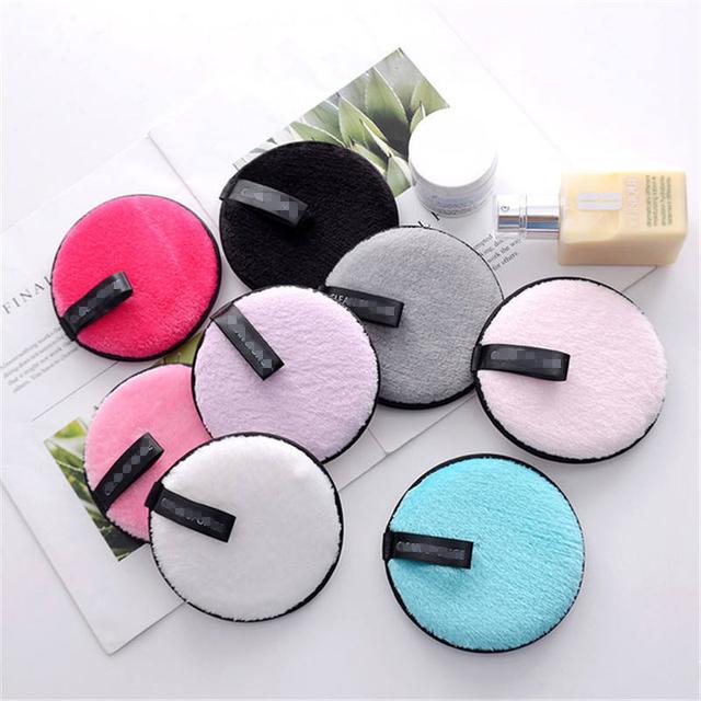 Wownect Reusable Soft Makeup Remover Pads for All Skin - 3 pack Microfiber Face Rounds Wipes Heavy Mascara Eye Shadow Facial Cleansing Puffs Foundation, Washable Removal Cloth, Chemical Free - SW1hZ2U6MTc2MTgxNg==