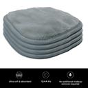 Wownect (Pack Of 4) Makeup Remover Cloth Soft Microfiber Reusable Facial Cleansing Towel Machine Washable Cloth Suitable for All Skin Types- Grey - SW1hZ2U6MTc2MTk3MQ==