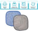 Wownect (Pack Of 4) Makeup Remover Cloth Soft Microfiber Reusable Facial Cleansing Towel Machine Washable Cloth Suitable for All Skin Types- Grey - SW1hZ2U6MTc2MTk3Mw==