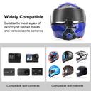 O Ozone Full Face Helmet Chin Camera Mount Strap Mount for GoPro Hero 11/10/9/8/7/6/5 Black,DJI Osmo Action 3/2,Insta360 ONE R,AKASO/Campark/YI and More Motorcycle Strap Mount Accessories -Orange