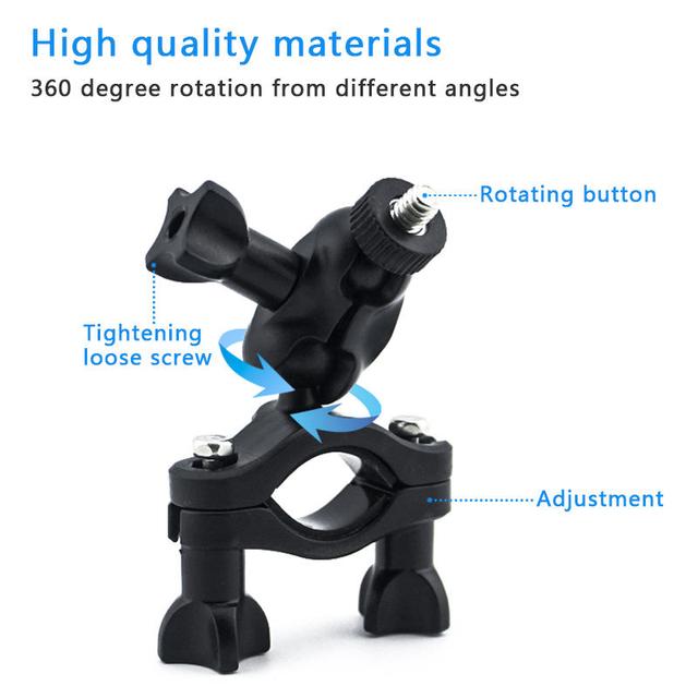 حامل كاميرا للدراجة النارية 360 درجة او اوزون O Ozone Bike Camera Mount 360° Rotating Motorcycle Mount Handlebar Clamp