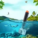 حامل مقبض كاميرا جوبرو هيرو مقاوم للماء برتقالي وأسود من او اوزون O Ozone Waterproof Floating Hand Grip For GoPro Hero 11 10 9 8 7 6 5 4 3 2 1