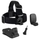 حزام تثبيت الكاميرا للرأس مع مشبك للحقيبة أسود من او اوزون O Ozone Replacement Head & Backpack Mount Bundle Compatible with GoPro Hero/ SJCAM/ YI DJI Osmo Action Cameras