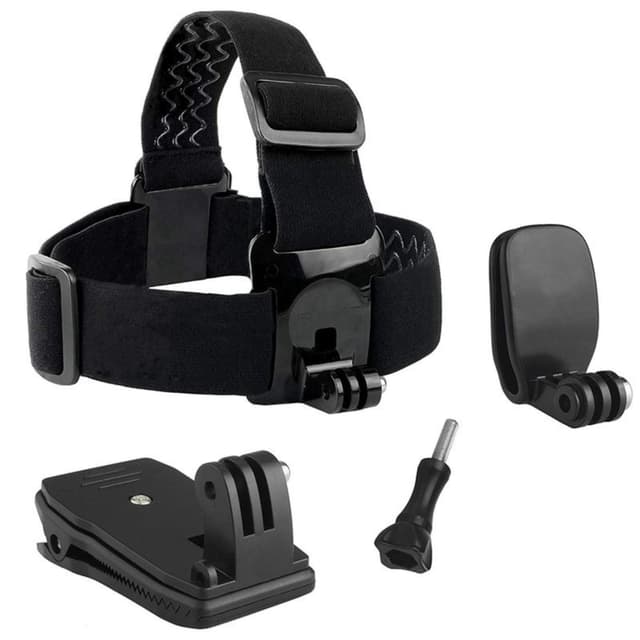 حزام تثبيت الكاميرا للرأس مع مشبك للحقيبة أسود من او اوزون O Ozone Replacement Head & Backpack Mount Bundle Compatible with GoPro Hero/ SJCAM/ YI DJI Osmo Action Cameras