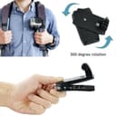 حزام تثبيت الكاميرا للرأس مع مشبك للحقيبة أسود من او اوزون O Ozone Replacement Head & Backpack Mount Bundle Compatible with GoPro Hero/ SJCAM/ YI DJI Osmo Action Cameras