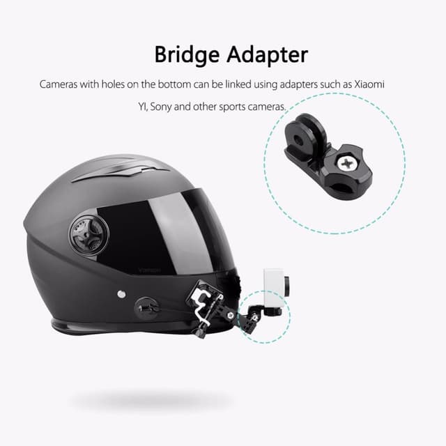 حامل كاميرا للخوذة أسود من او اوزون O Ozone Motorcycle Helmet Mount Kit GoPro Hero/ SJCAM/ YI/ Osmo Action Insta360
