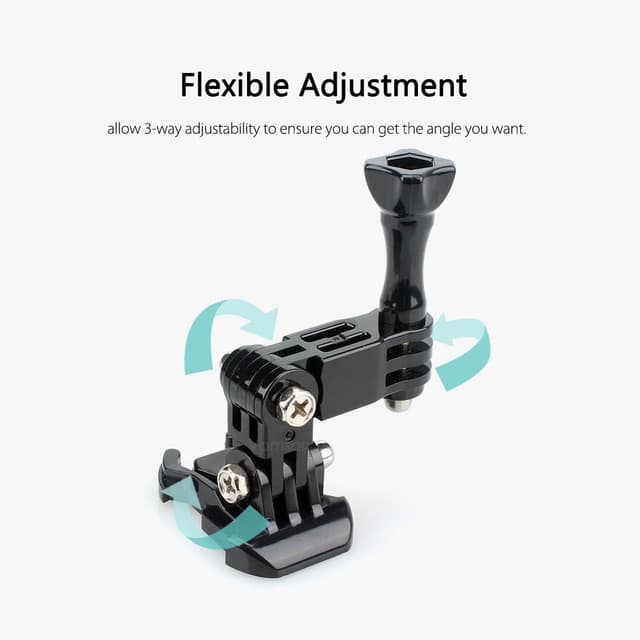 حامل كاميرا للخوذة أسود من او اوزون O Ozone Motorcycle Helmet Mount Kit GoPro Hero/ SJCAM/ YI/ Osmo Action Insta360