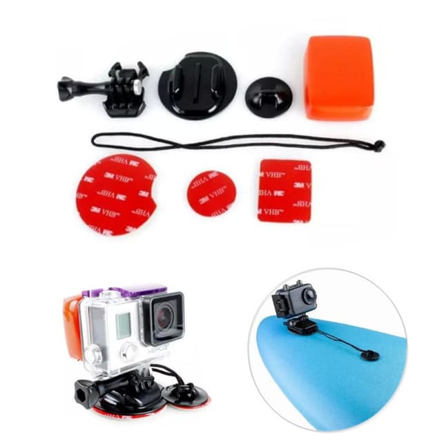 O Ozone Surfboard Accessory Kit Compatible for GoPro Hero 11 10 9 8 7 6 5 4 SJCAM and Other Action Cameras | Surfboard Mounts+ Floating with Adhesive Sticker - 348522