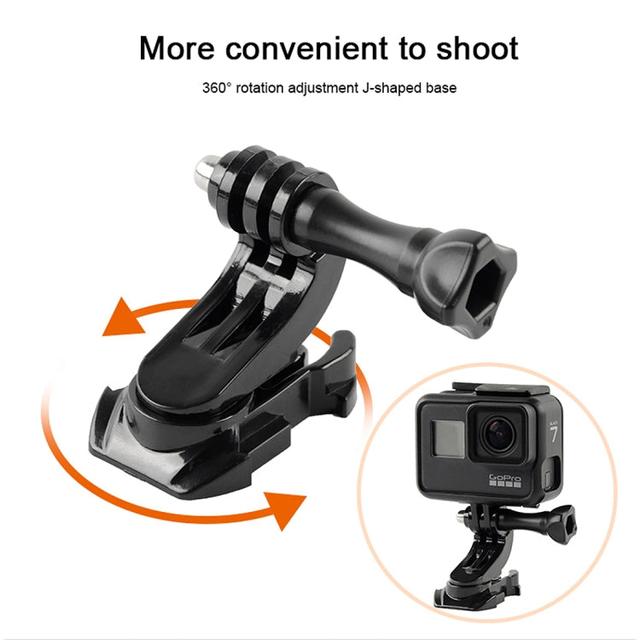 O Ozone 360° Rotatable J Hook Rotation Turntable Quick Release Buckle Mount Compatible with GoPro 11 10 9 8 7 6 5 4 4k Eken AKASO SJCAM YI and Other Action Cameras - SW1hZ2U6MTc2NDI5OQ==