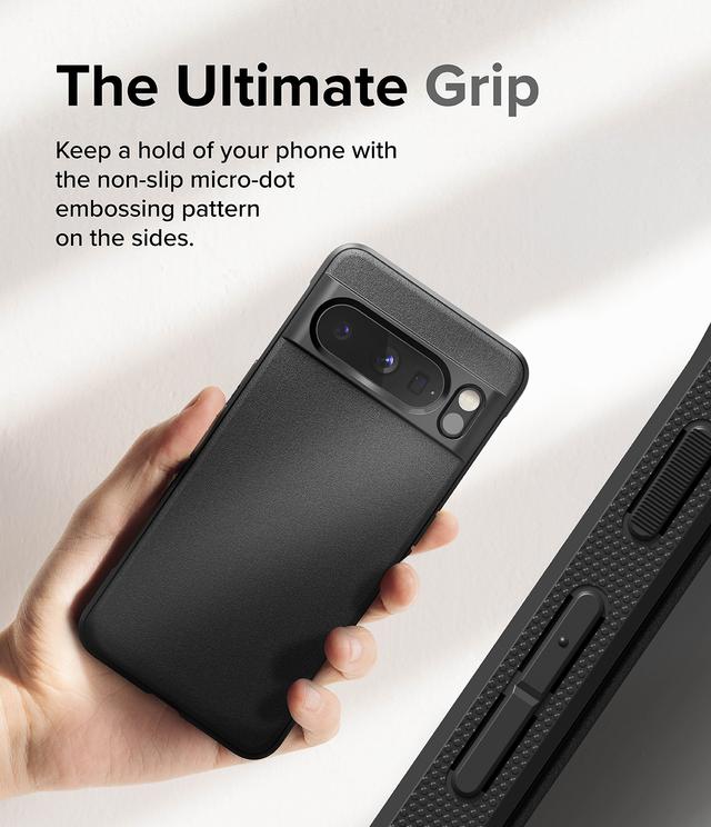 Ringke Onyx Compatible with Google Pixel 8 Pro Case, Enhanced Grip Tough Flexible TPU Shockproof Rugged TPU Bumper Drop Protection Phone Cover for Pixel 8 Pro- Black - SW1hZ2U6MTc2MjI3Ng==