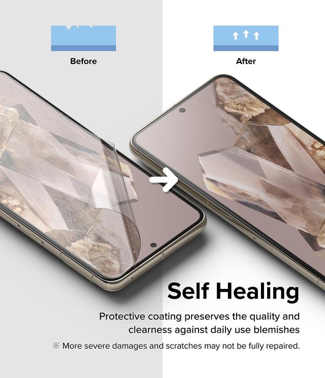 Ringke [2 Pack] Dual Easy Film Compatible with Google Pixel 8 Pro, Premium Full Cover Film Case Friendly Screen Protector with Easy Application Kit - SW1hZ2U6MTc2MjYwNw==