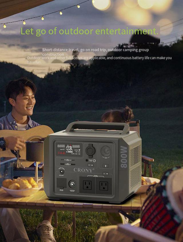 بطارية متنقلة للرحلات كروني 403 واط في الساعة Crony CN601-800W Portable Outdoor Power Station