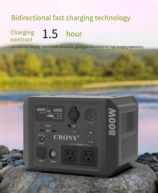بطارية متنقلة للرحلات كروني 403 واط في الساعة Crony CN601-800W Portable Outdoor Power Station