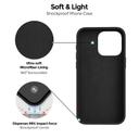 O Ozone Compatible with iPhone 15 Pro Case, Liquid Silicone Case With Soft Microfiber Lining [Full Covered Camera] Shockproof Phone Case Cover for iPhone 15 Pro - Dark Blue