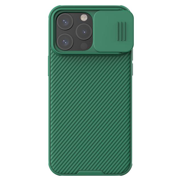 Nillkin Camshield Pro Cover for iPhone 15 Pro Max Case with Sliding Camera Cover [Upgraded Lens Protection] [Hard PC+TPU Bumper], Slim Shockproof Protective Phone Case -Green - SW1hZ2U6MTc2NDU3OA==