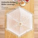 غطاء للطعام 80/70 سم لون أبيض من او اوزون O Ozone Pop Up Picnic Net Food Cover Tent Mesh Food