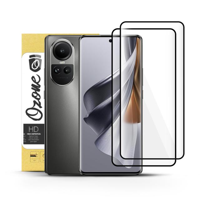 شاشة حماية جوال اوبو رينو 10 / رينو 10 برو 5G من الزجاج عدد 2 أسود او اوزون O Ozone Screen Protector for OPPO Reno 10 / Reno 10 Pro 5G, 9H Hardness Scratch Resistant Full Coverage Screen - SW1hZ2U6MTc2NDQwOQ==