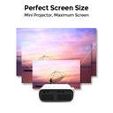 Wownect Mini LED Portable Projector [100 ANSI Lumens/Screen Size Upto 100’’] 1080P 4K-Supported Home Theater Video Indoor/Outdoor Small Kids Projector Compatible with Fire TV Stick,PS4, HDMI, AV & USB -Black