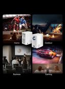 بروجكتر سمارت 5500 لومن بدقة 1080 بكسل مع شاشة عرض 150 بوصة لون أبيض من وونكت Wownect Smart Mini Android Projector