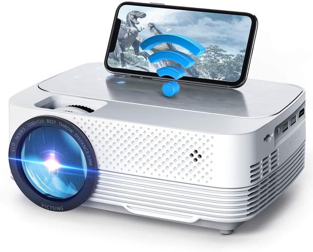 Wownect Android Projector |1080P Full HD Supported 4000L Outdoor Portable Projector, 200" Display Home Theater Movie Projector for Outdoor Movies, Compatible with TV Stick, HDMI, VGA, AV - SW1hZ2U6MTc2MTk0MQ==