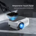 Wownect Android Projector |1080P Full HD Supported 4000L Outdoor Portable Projector, 200" Display Home Theater Movie Projector for Outdoor Movies, Compatible with TV Stick, HDMI, VGA, AV - SW1hZ2U6MTc2MTk0OQ==