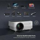 بروجكتر سمارت بدقة 1080 بكسل 4000 لومن لون أبيض من وونكت Wownect Android Projector - SW1hZ2U6MTc2MTk1MQ==