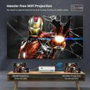 Wownect Android Projector |1080P Full HD Supported 4000L Outdoor Portable Projector, 200" Display Home Theater Movie Projector for Outdoor Movies, Compatible with TV Stick, HDMI, VGA, AV - SW1hZ2U6MTc2MTk1NQ==