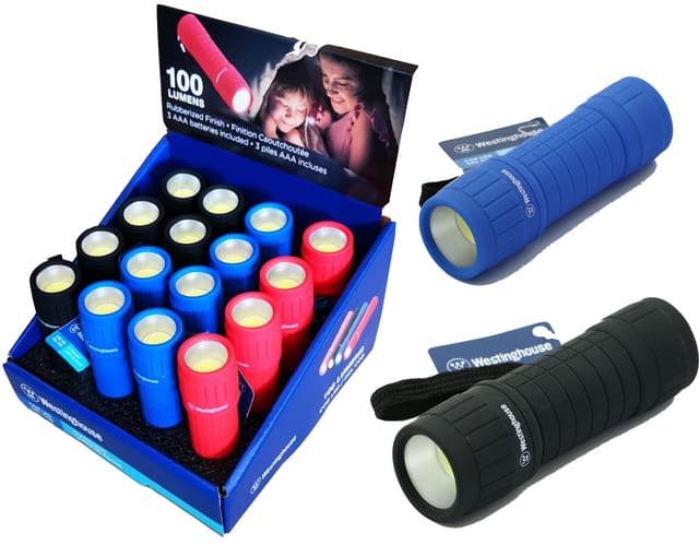 كشاف يدوي صغير خارجي للرحلات 100 لومن 16 قطعة 8 أسود 8 أزرقWestinghouse WF87 Cob LED Flashlight