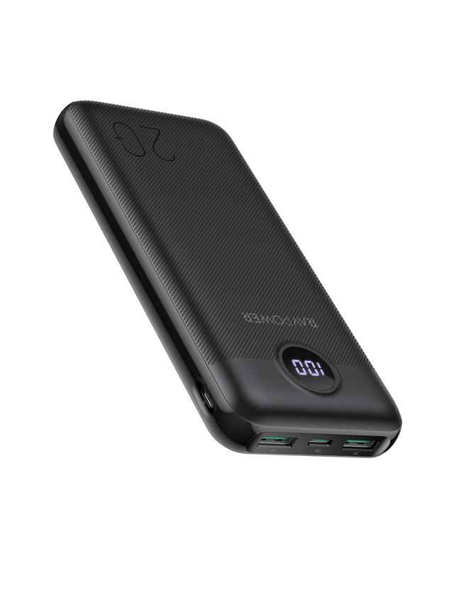 شاحن متنقل باور بنك راف باور 20000 مللي أمبير 20 واط بي دي RAVPower PD 3-Port USB-C Power Bank