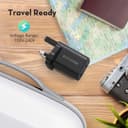 فيش جداري شاحن حائط منفذين راف باور 20 واط مع كابل شحن تايب سي RAVPower Pd 2-in-1 USB Charger Combo with Cable