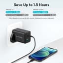 فيش جداري شاحن حائط منفذين راف باور 20 واط مع كابل شحن تايب سي RAVPower Pd 2-in-1 USB Charger Combo with Cable