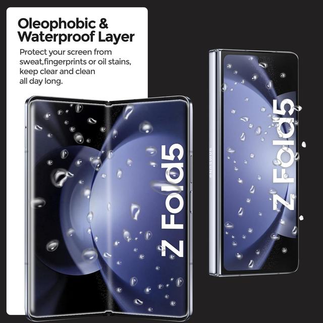 O Ozone [2 Pack] Screen Protector Compatible with Galaxy Z Fold 5 Flexible TPU Film [Not Glass], HD Scratchproof, Anti-Shatter, Bubble Free for Galaxy Z Fold5 5G -Clear - SW1hZ2U6MTc2NDM2NQ==