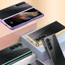 كفر جوال سامسونج جالاكسي زد فولد 5 (2023) أزرق بولي كربونات او اوزون O Ozone Compatible for Samsung Galaxy Z Fold 5 Case (2023) Slim Hard Electroplated Edge Cover - SW1hZ2U6MTc2MzU5NQ==