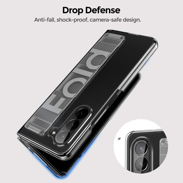 كفر جوال سامسونج جالاكسي زد فولد 5 مع حزام يد أزرق غامق بولي كربونات او اوزون O Ozone Case Compatible With Samsung Galaxy Z Fold 5 Cover with Hand Strap - SW1hZ2U6MTc2Mzk2NQ==