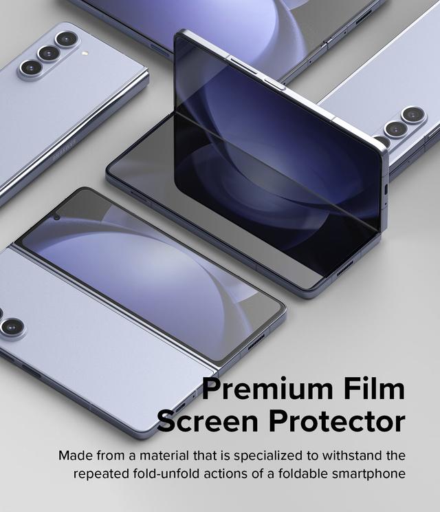 شاشة حماية سامسونج جالكسي زد فولد 5 شفافة عدد 2 من رينجكي Ringke Dual Easy Film Compatible with Samsung Galaxy Z Fold 5 - SW1hZ2U6MTc2MjYyNA==