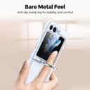 كفر جوال سامسونج جالاكسي زد فليب 5 مع تعليقة جوال شفاف بولي كربونات او اوزون O Ozone Clear Case for Samsung Galaxy Z Flip 5 Cover with Ring Holder